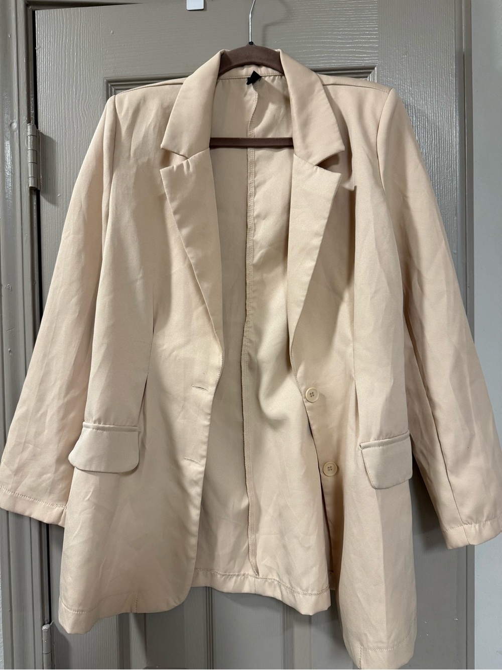 SHEIN Light Beige Single-Breasted Blazer